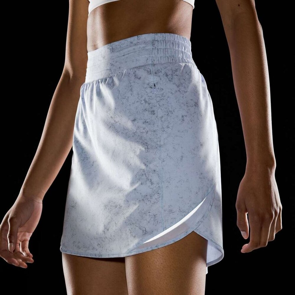 Lululemon Hotty Hot High-Rise Skirt Long Gravel Dust Pastel Blue Multi